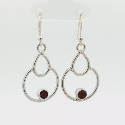 Garnet Earrings - Eliza