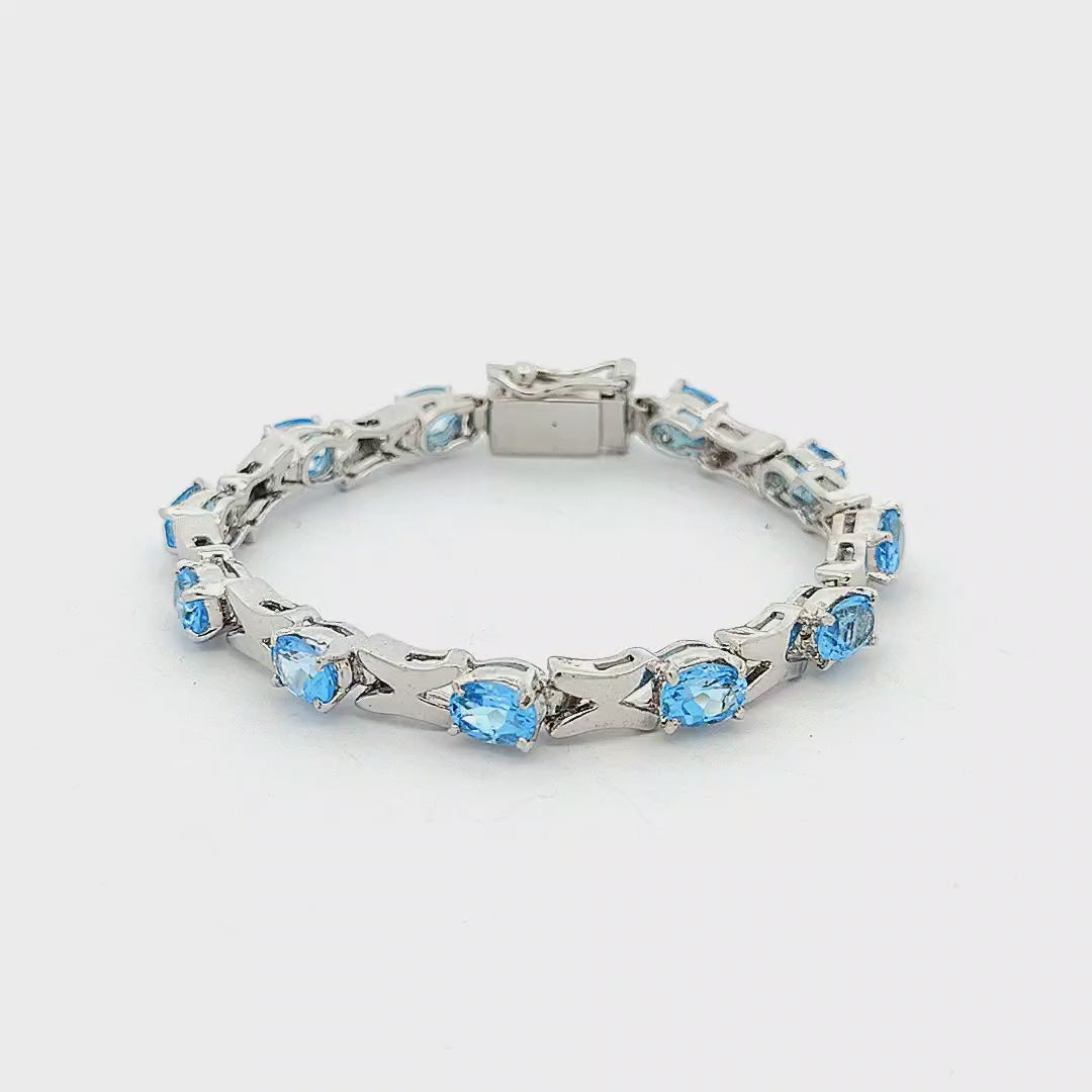 Swiss Blue Topaz Bracelet - Nicole