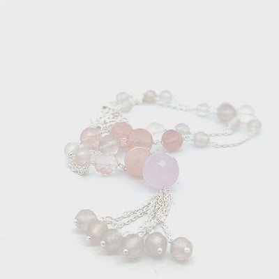 Rose Quartz Bead Necklace - Belle