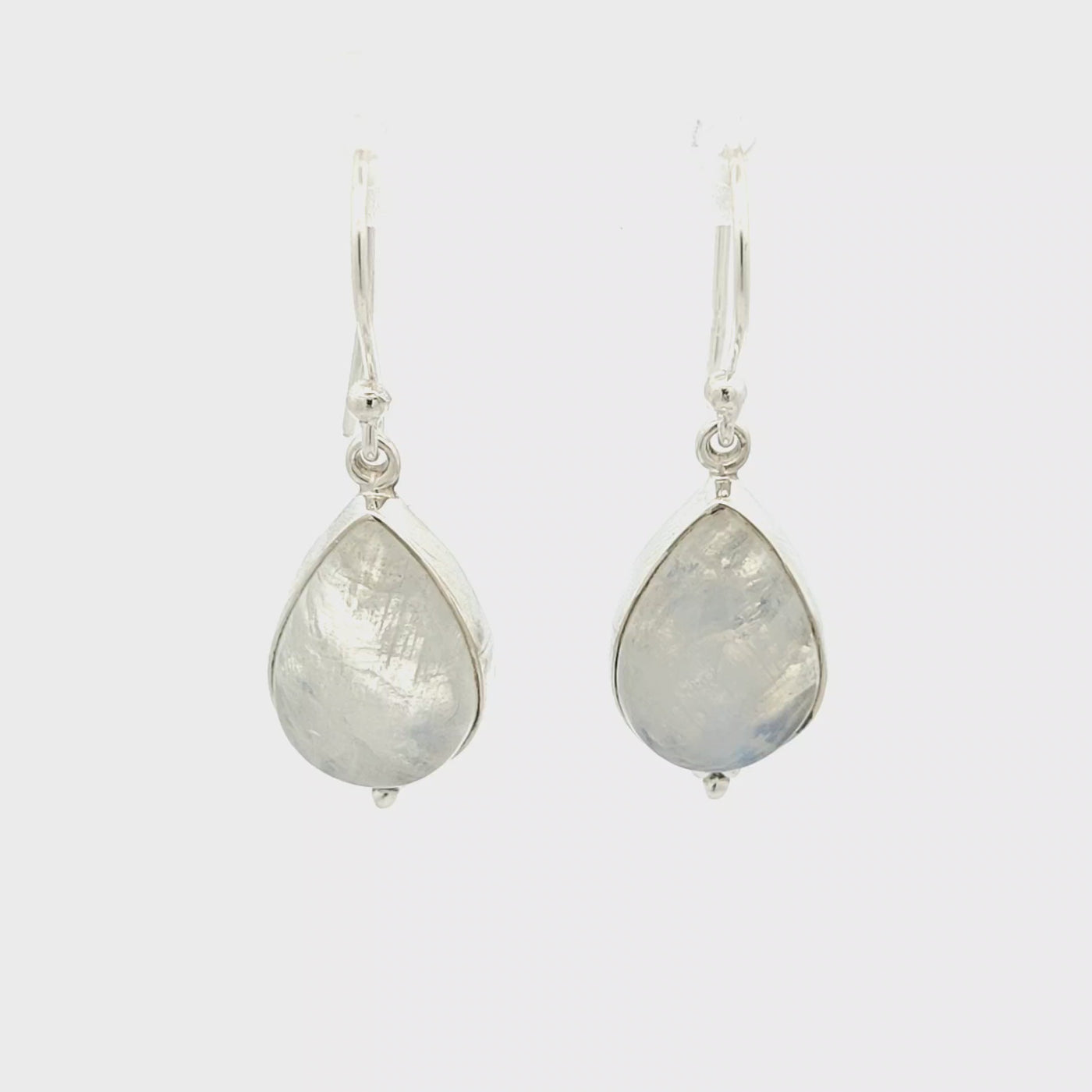 Rainbow Moonstone Tear Drop Earrings - Adelle