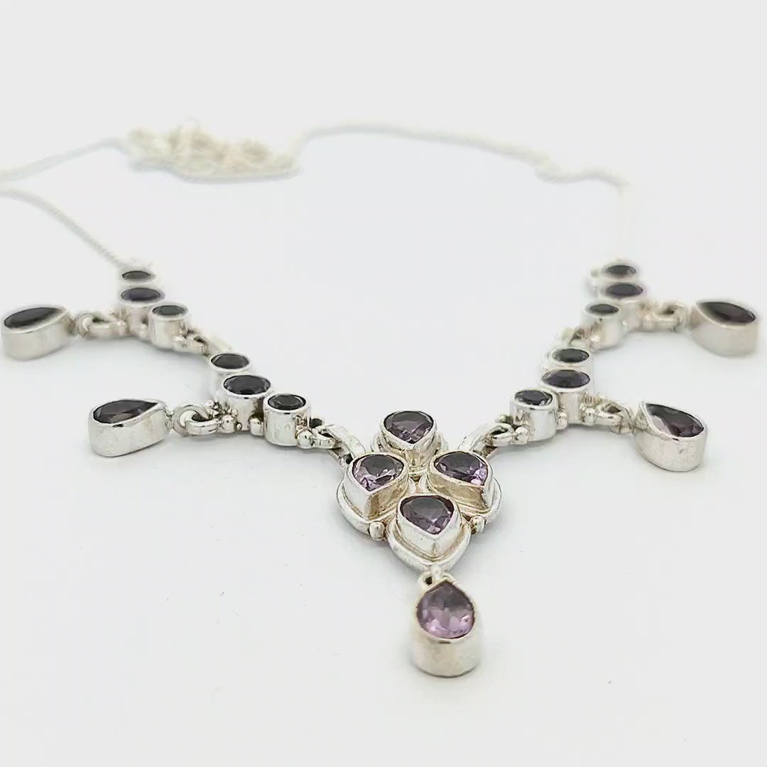 Amethyst Droplet Necklace - Debbie