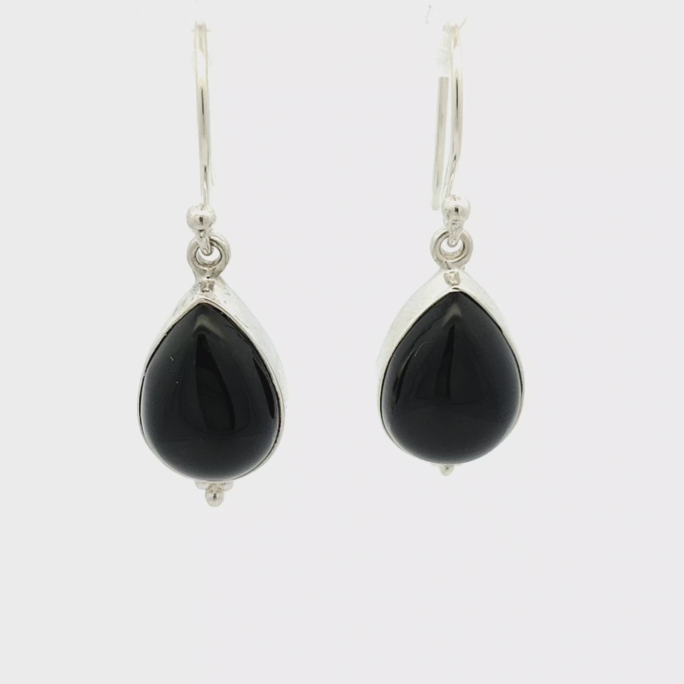 Black Onyx Drop Earrings - Adelle