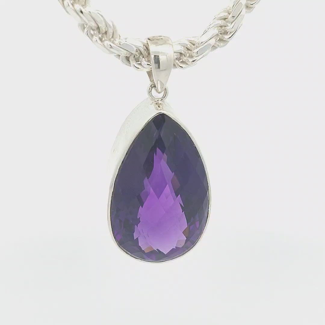 African Amethyst Pendant - Lara