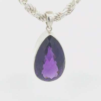 African Amethyst Pendant - Lara