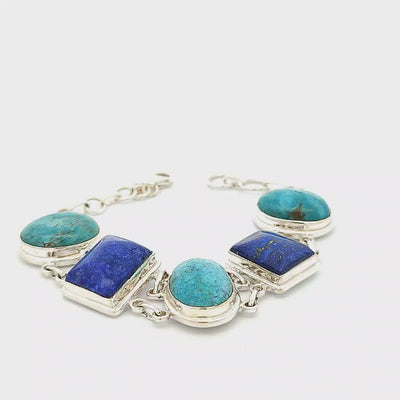 Lapis Lazuli and Turquoise Bracelet - Lola