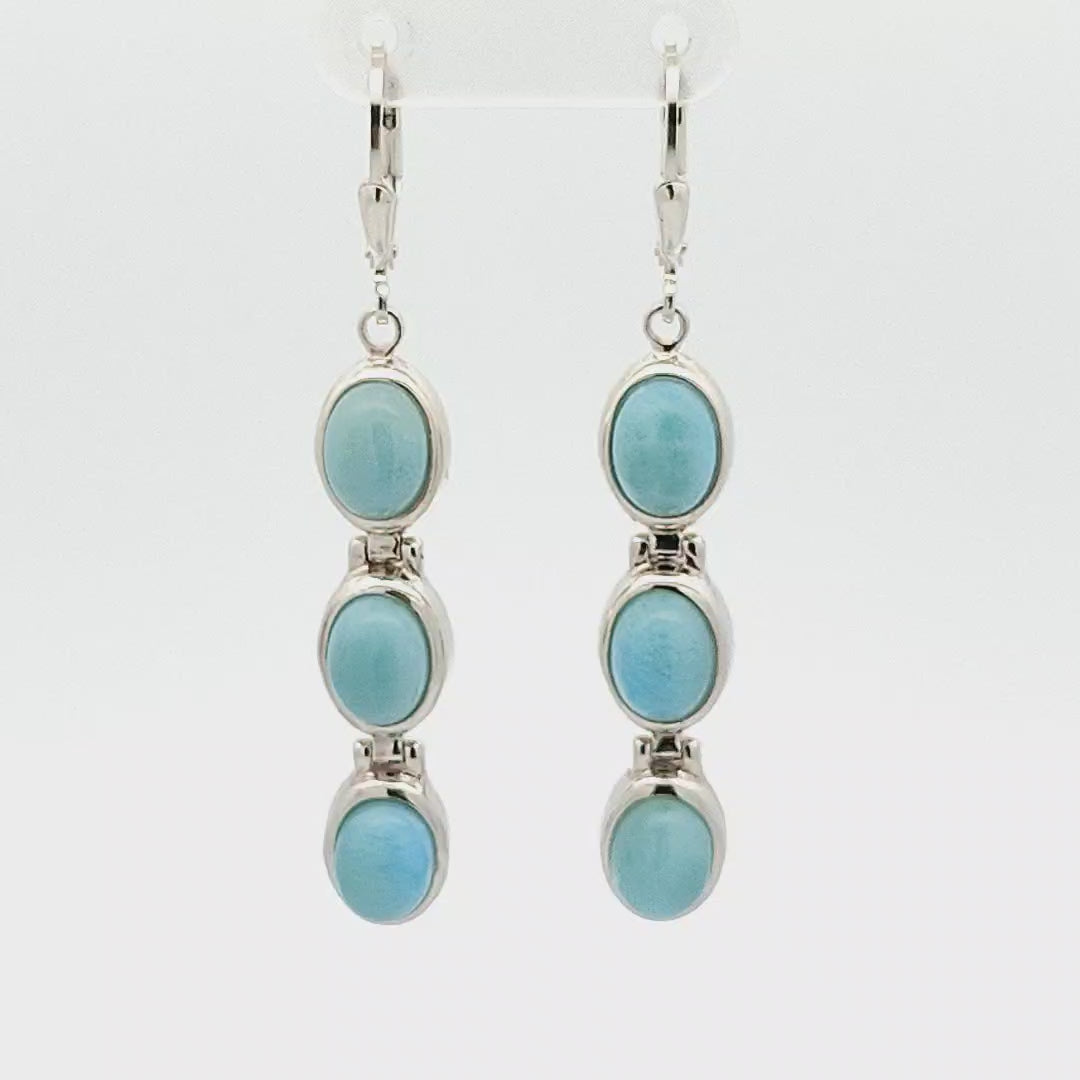 Larimar Earrings - Agatha