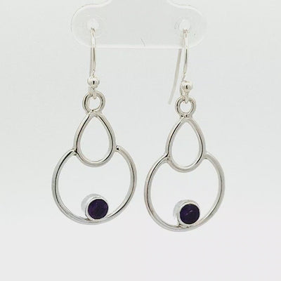 Amethyst Earrings - Eliza