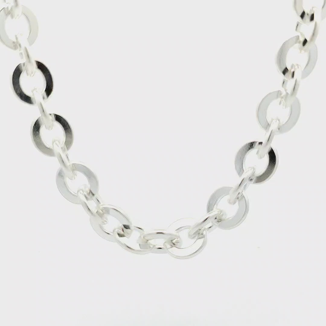 Sterling Silver Anchor Chain - 9mm