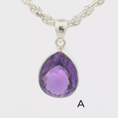 African Amethyst Pendant - Dawn