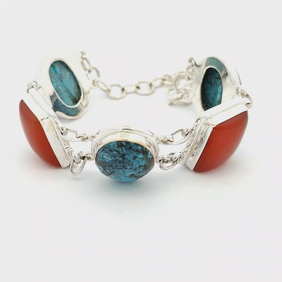 Turquoise and Carnelian Bracelet - Lola