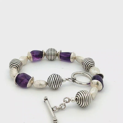 Amethyst Bead Bracelet - Belinda