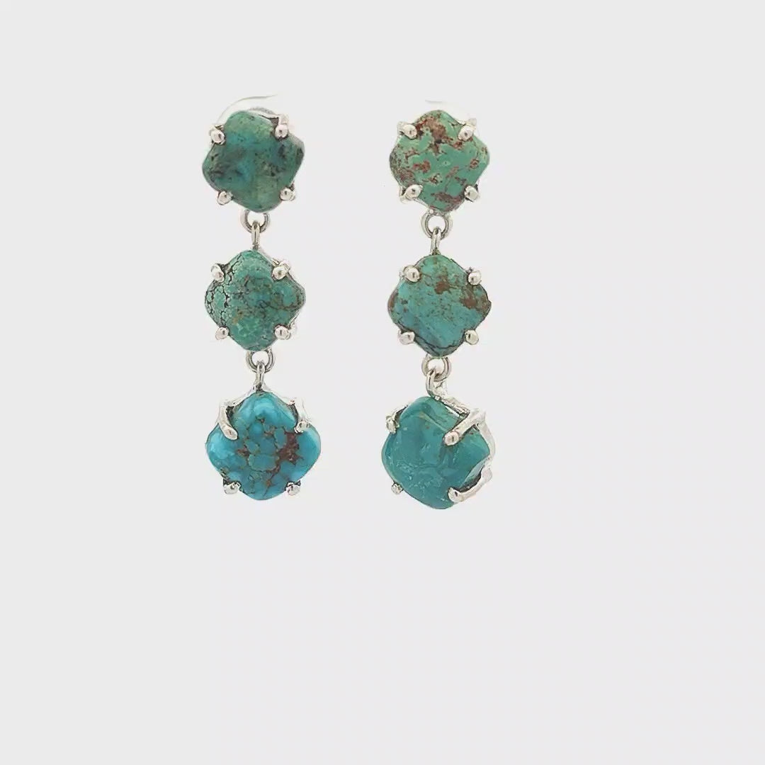 Natural Turquoise Earrings - Fenella