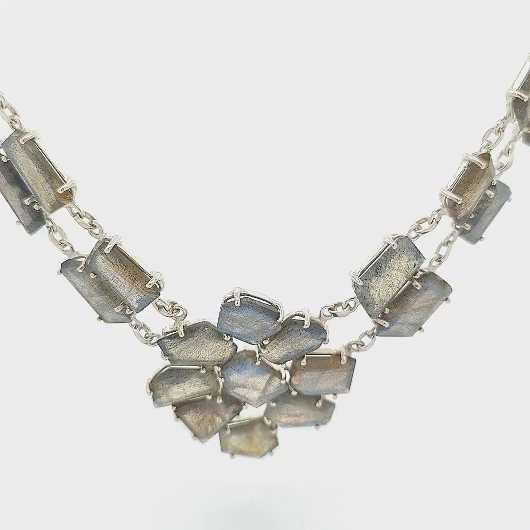 Labradorite Cluster Necklace - Helena