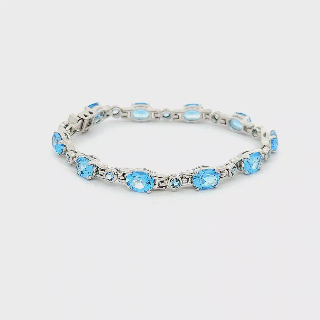 Swiss Blue Topaz Bracelet - Margot