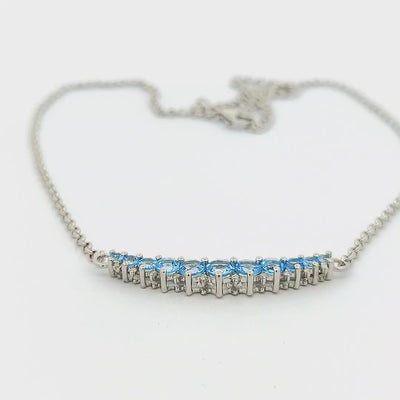 Swiss Blue Topaz Necklace - Celestine