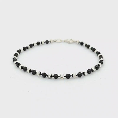 Diamond Cut Sterling Silver Ball Bracelet