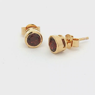 Garnet Studs - Georgie