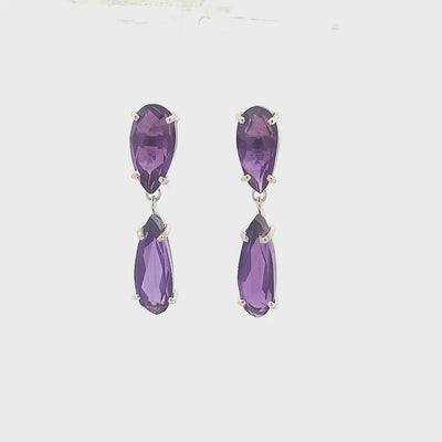 African Amethyst Earrings - Jenna