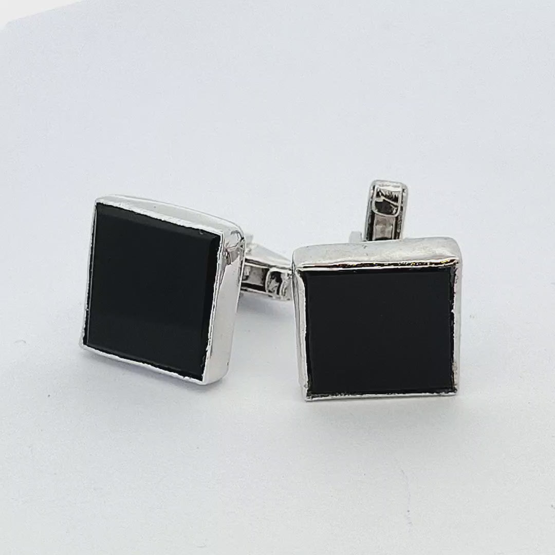 Black Onyx Cufflinks - Coleridge