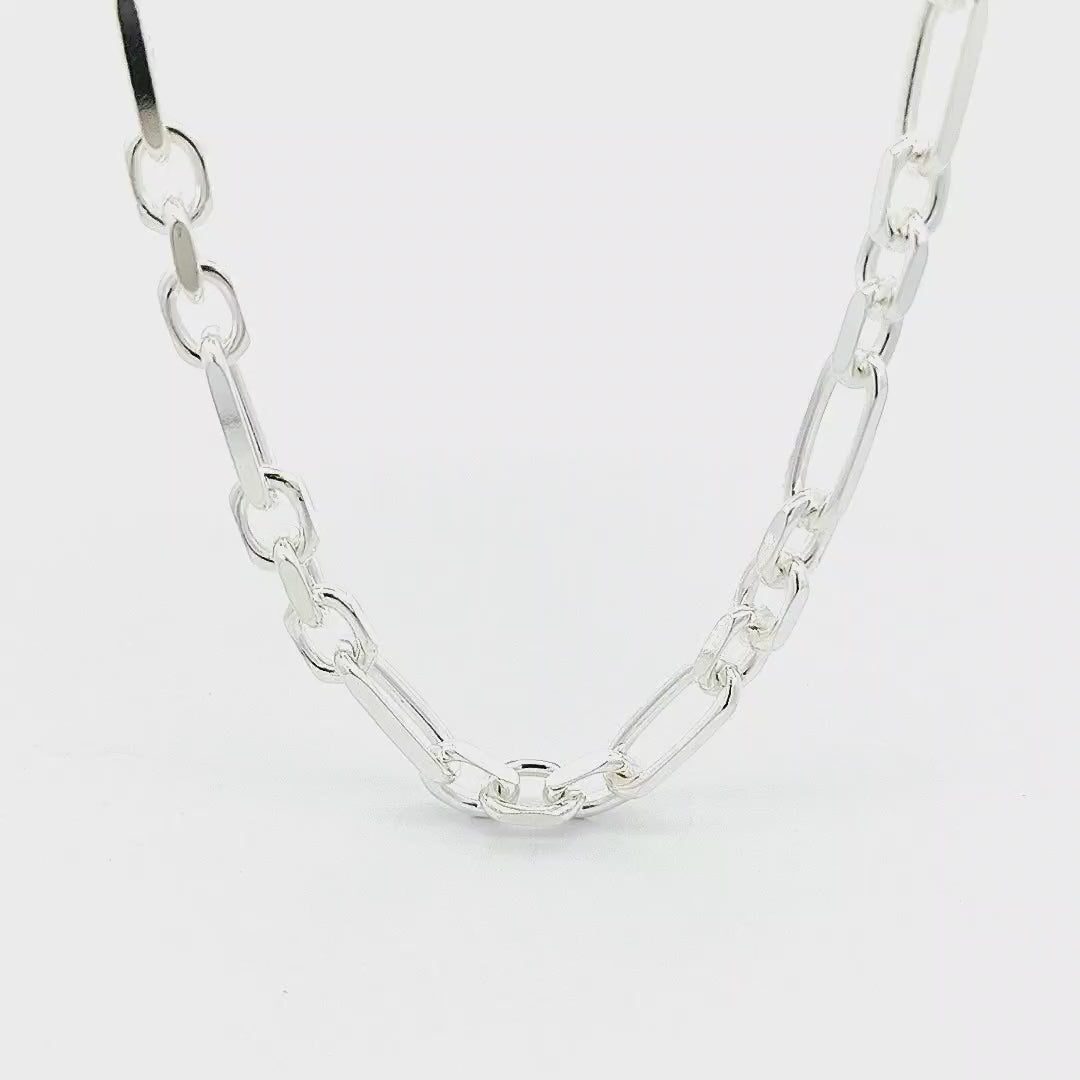 Sterling Silver Figaro Chain - 7mm