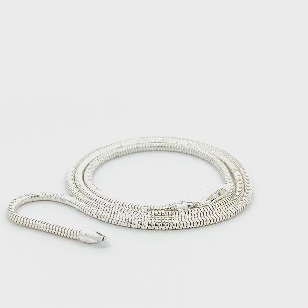 Sterling Silver Snake Chain - 2mm