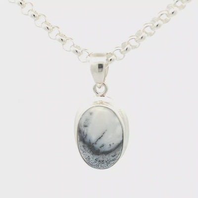 Dendritic Agate Pendant - Sienna