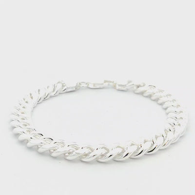 Sterling Silver Curb Bracelet 9mm