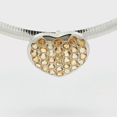 Citrine Heart Pendant - Gemma
