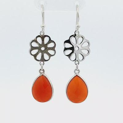 Red Onyx Earrings - Evie