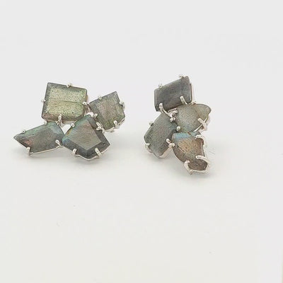 Labradorite Cluster Earrings - Amelie