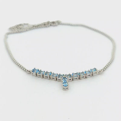 Blue Topaz Necklace - Ella