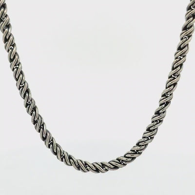 Sterling Silver Torsion Chain, Width 5.2mm