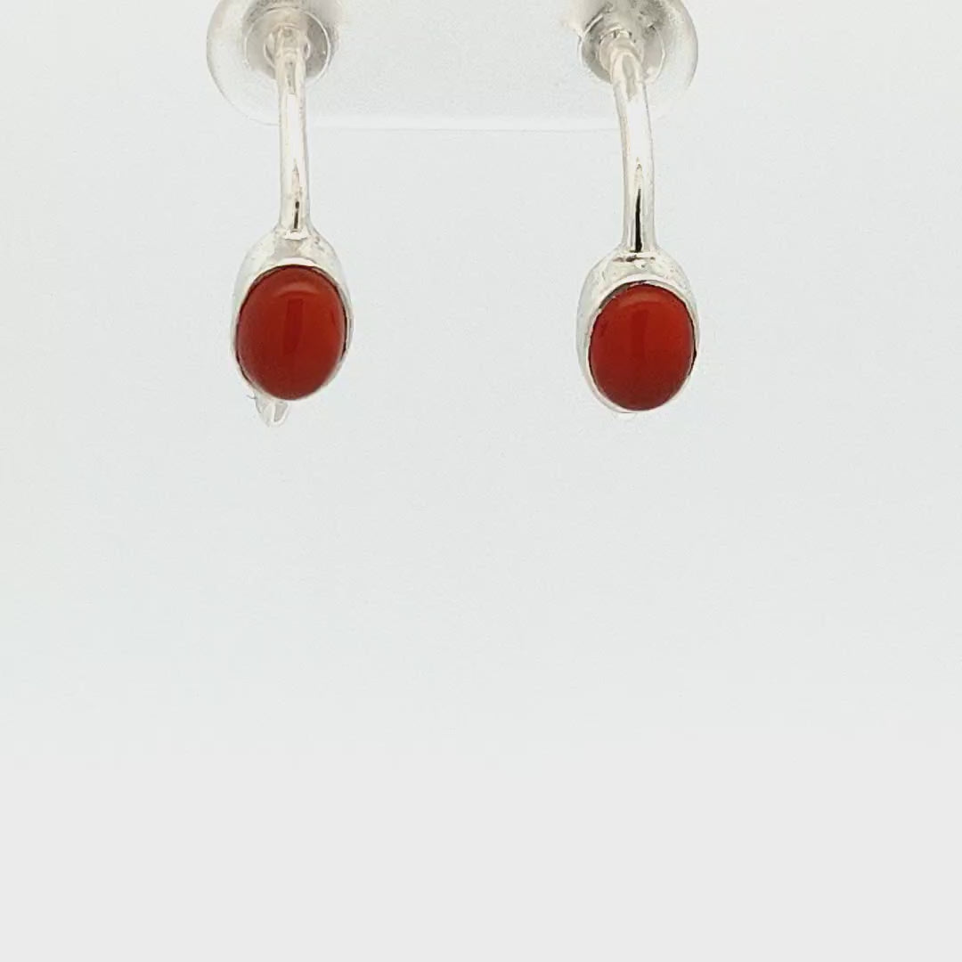 Red Onyx Earrings - Julia