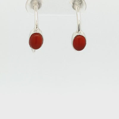 Red Onyx Earrings - Julia