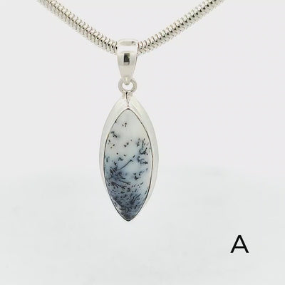 Dendritic Agate Pendant - Keira (medium)