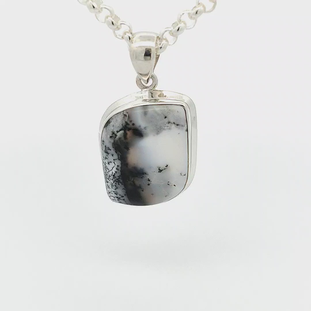 Dendritic Agate Pendant - Ingrid
