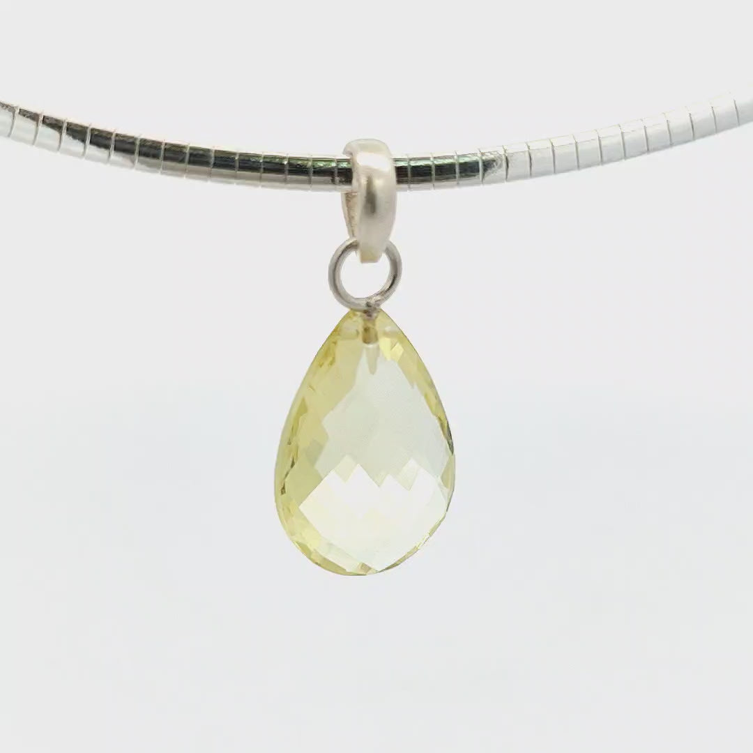 Lemon Quartz Pendant - Sylvia