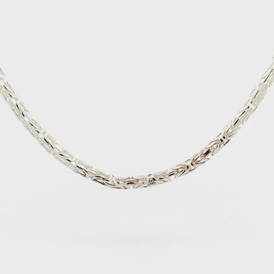 Solid Sterling Silver Byzantine Chain - 4.5mm