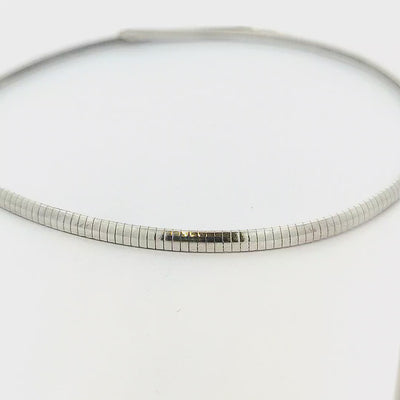 Sterling Silver Omega Chain, Width 4mm