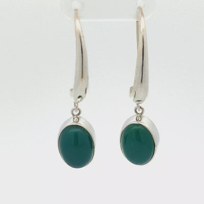 Green Onyx Earrings - Serena