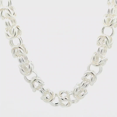 Sterling Silver Byzantine Necklace - 10mm