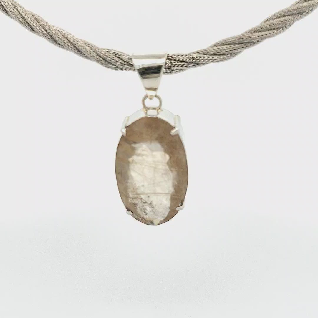 Gold Rutilated Quartz Pendant - Mady