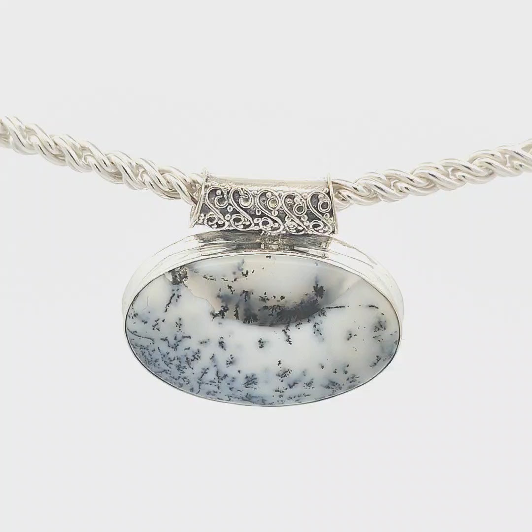 Dendritic Agate Pendant - Louisa