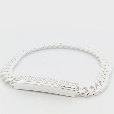 Sterling Silver Curb Bracelet 8mm