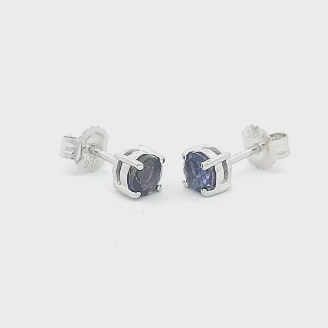 Iolite Stud Earrings - Sally