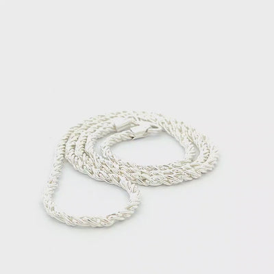 Sterling Silver Torsion Chain, Width 3mm