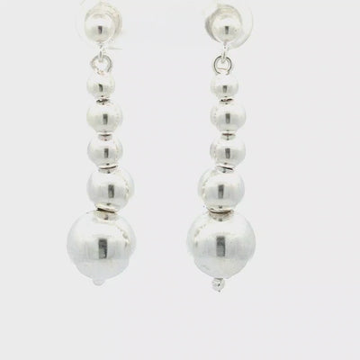 Sterling Silver Ball Drop Earrings - Layla