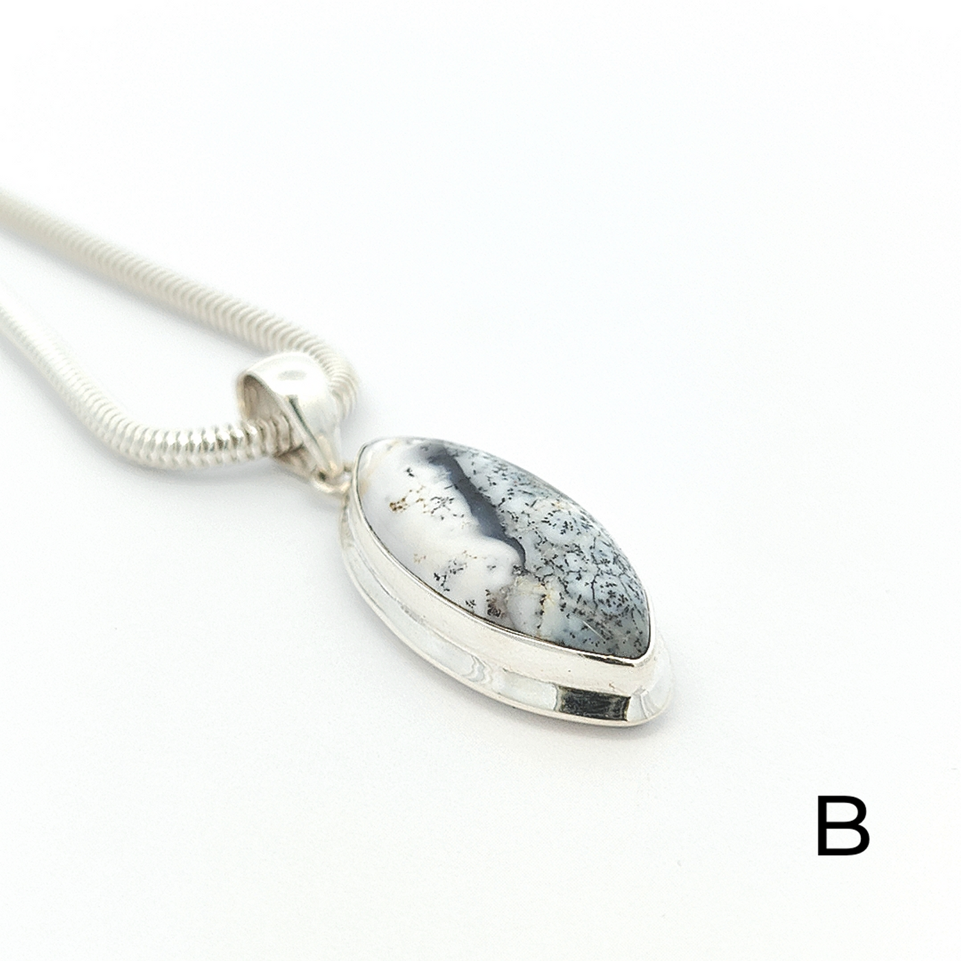 Dendritic Agate Pendant - Keira (medium) - boothandbooth