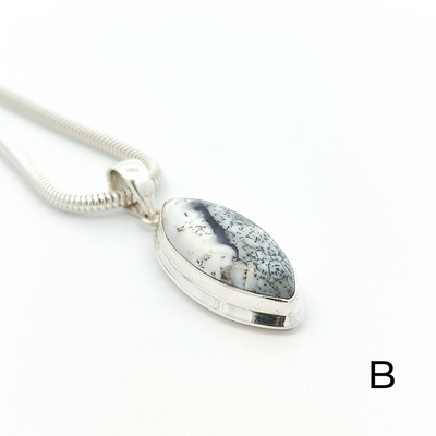 Dendritic Agate Pendant - Keira (medium) - boothandbooth